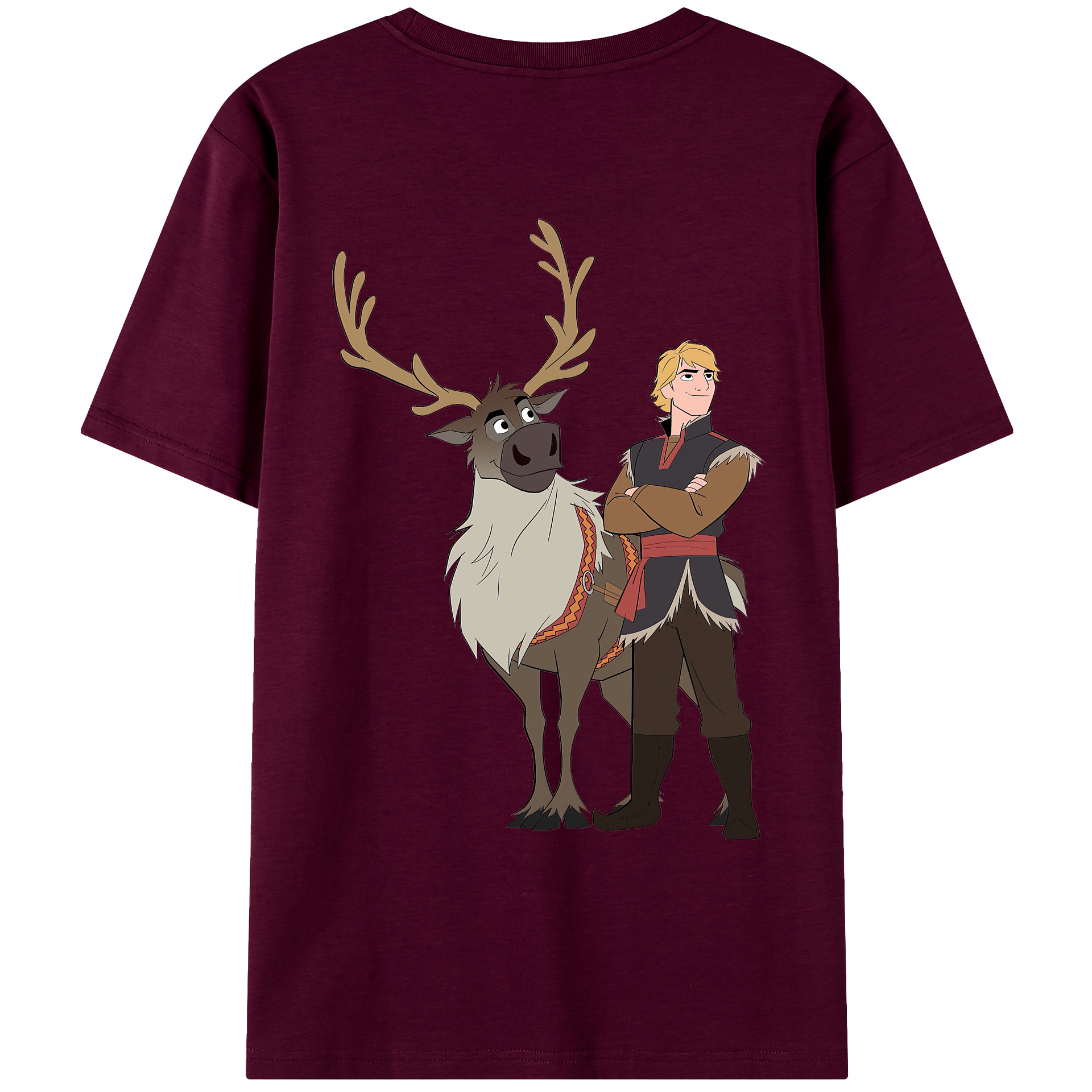 （画像用） アナと雪の女王 アンナ エルサ Frozen Anna Elsa レディース半袖Tシャツ(バックプリント)
